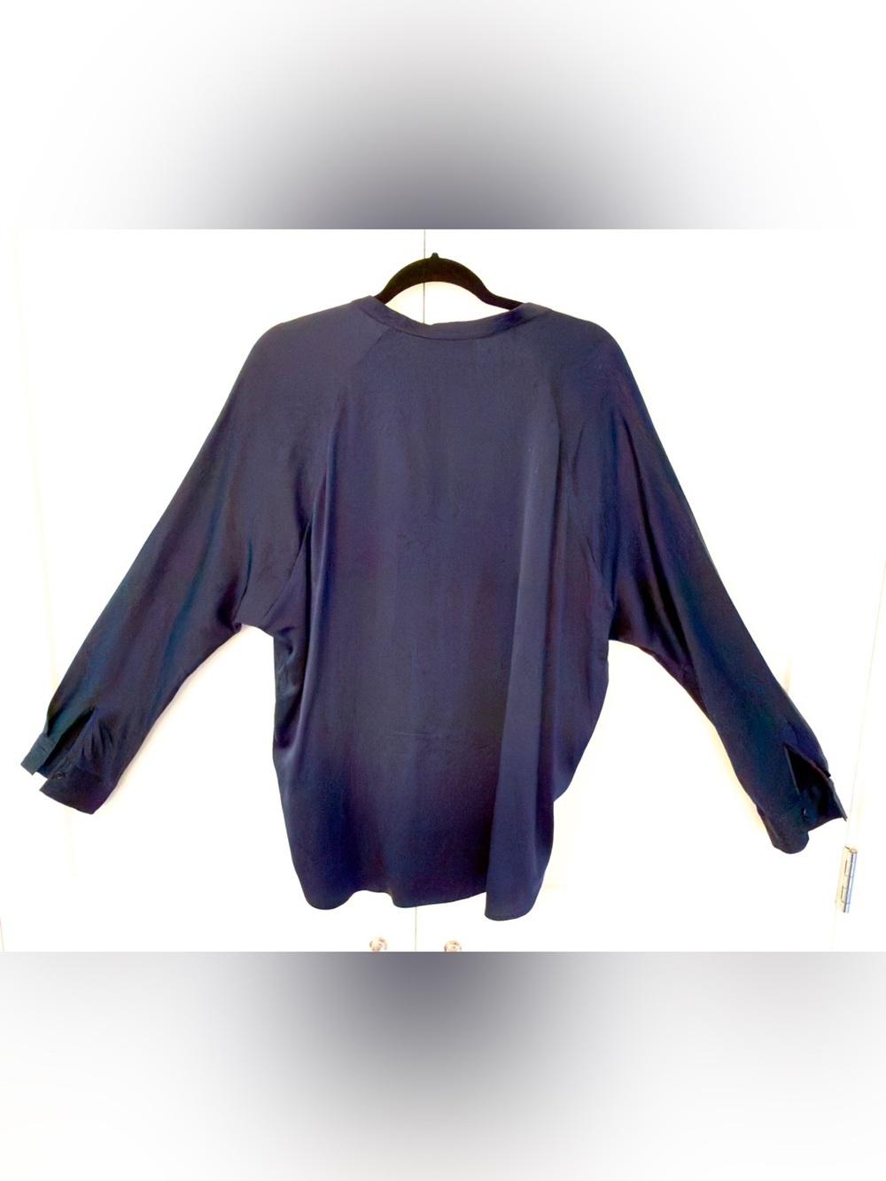 Vince Silk Satin Band Collar Blouse - Picture 5 of 9